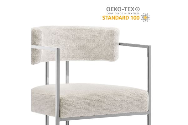Huron Curved Back Fabric and Metal Counter Stool by Modway