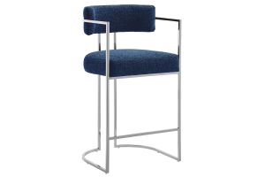 Huron Curved Back Fabric and Metal Counter Stool by Modway thumbnail