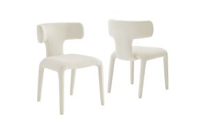 Stellan Curved Back Boucle Upholstered Dining Chair Set of 2 by Modway thumbnail
