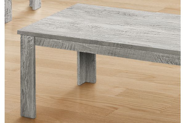 Monarch Specialties I 7860P - Three Piece Grey Table Set