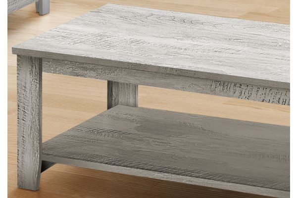 Monarch Specialties I 7880P - Three Piece Grey Table Set
