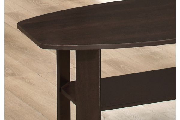 Monarch Specialties I 7924P - Three Piece Espresso Table Set