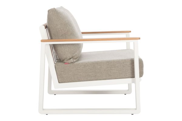 Welt Armchair Taupe & White