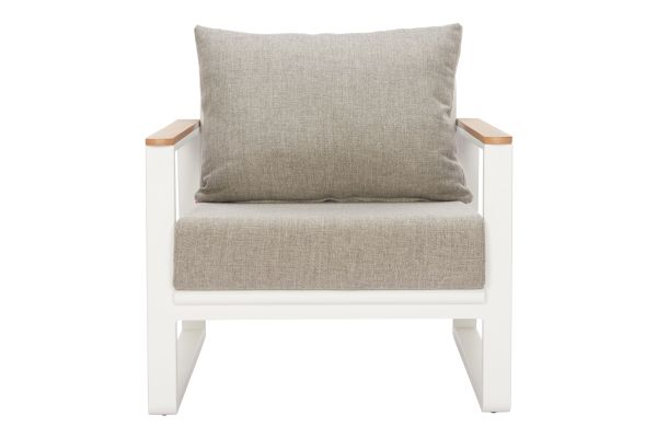 Welt Armchair Taupe & White