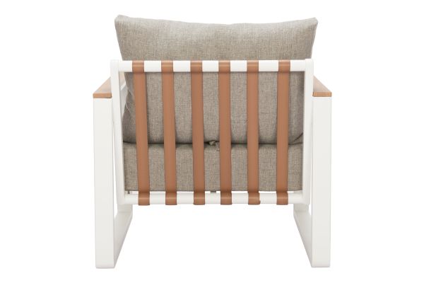 Welt Armchair Taupe & White