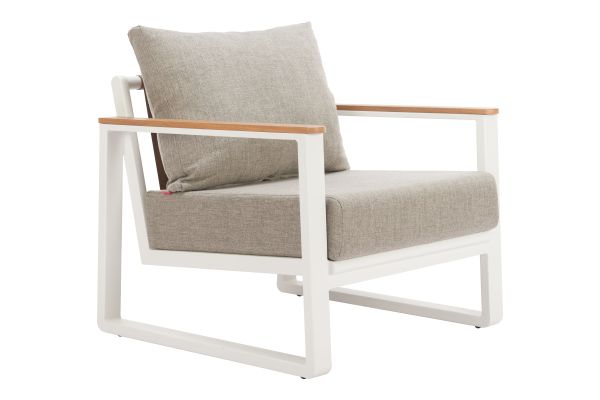 Welt Armchair Taupe & White