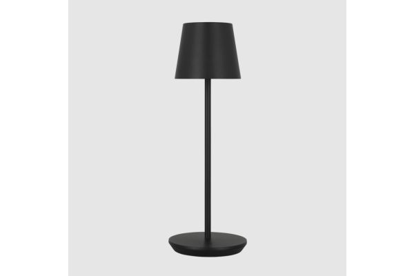 Nevis Black Accent Rechargeable Table Lamp