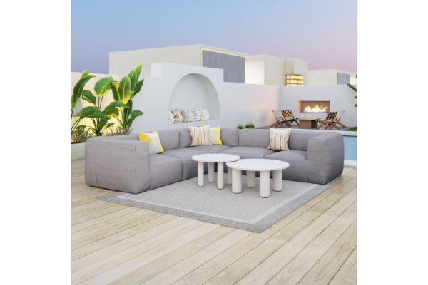 Luanda Corner Chair Gray