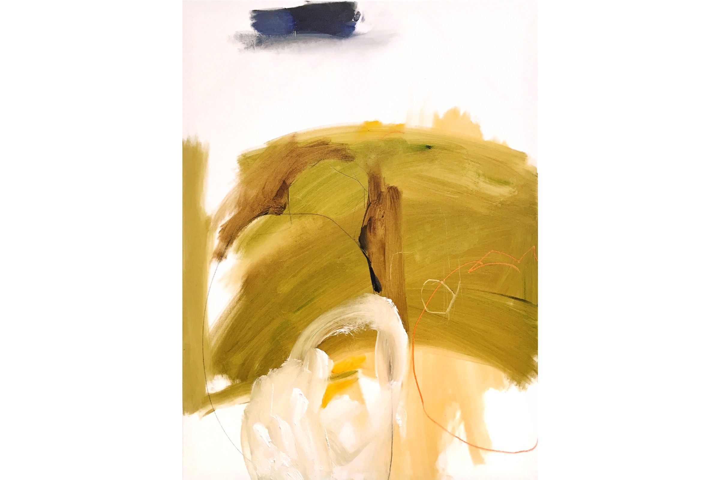 Olive green figure by Liz Davis