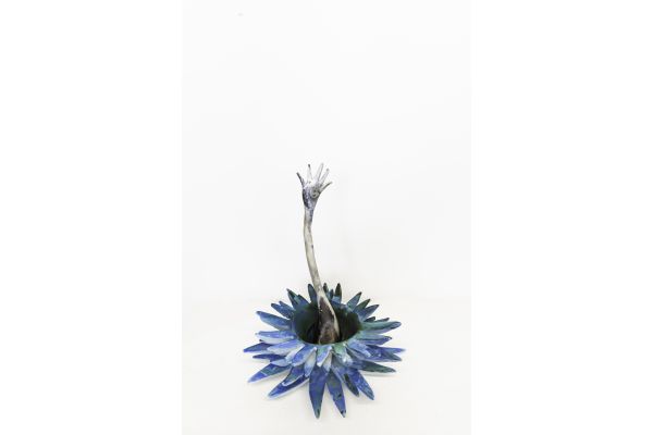 Burning Seed with Blue Spikes by Lisa Farris