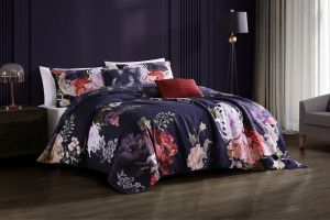 Deep Purple Garden 5 Piece 100% Cotton Reversible Comforter Set - Queen thumbnail