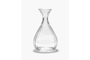 Carafe L Transparent Ribbed Glass by Sergio Herman