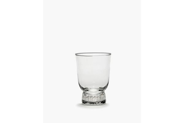 Glass Stripes Sandblasted Vase