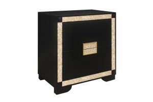 Blake Black/Gold Nightstand thumbnail