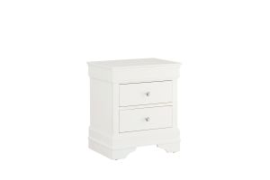 Pompei Metallic White Nightstand thumbnail