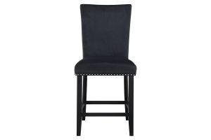 Global Furniture USA Black Velvet Bar Stool Set of 2 - D04BS-BLK thumbnail
