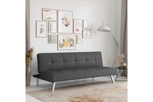 Serta Chelsea Convertible Sofa in Charcoal