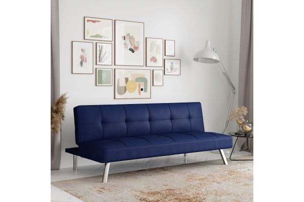 Serta Chelsea Convertible Sofa in Navy Blue
