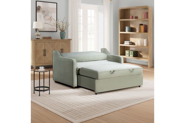 Serta Dorian Convertible Loveseat in Sage