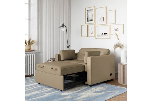 Serta Carson Convertible Chair in Tan