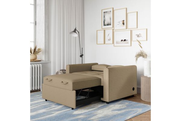 Serta Carson Convertible Chair in Tan