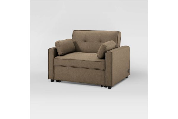 Serta Carson Convertible Chair in Tan