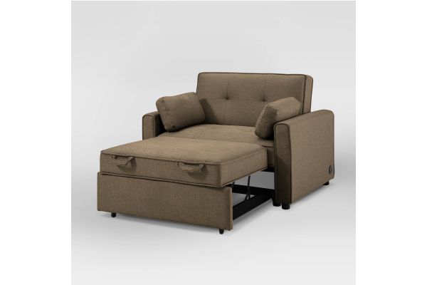 Serta Carson Convertible Chair in Tan