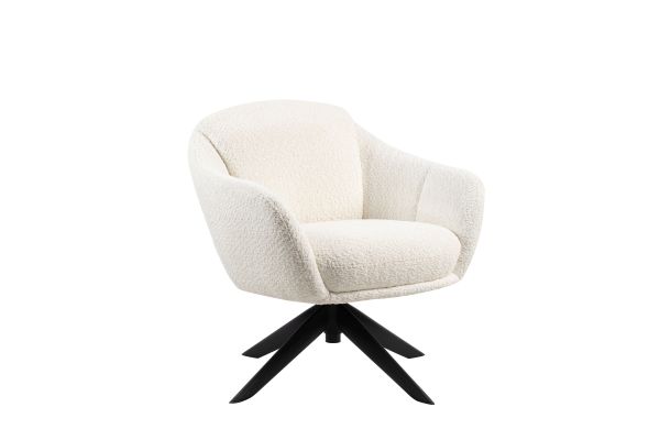 Fleming Boucle Swivel Lounge Chair (Set of 2) - Ivory