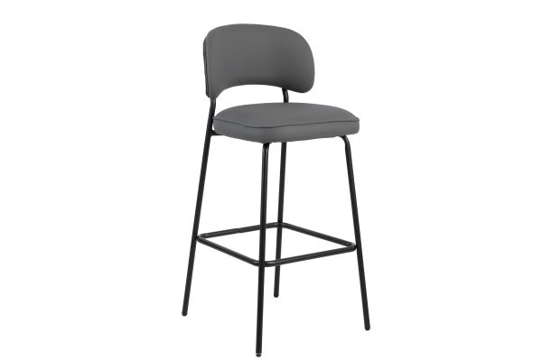 Blythe Vegan Leather Bar Chair (Set of 4) - Gray