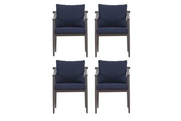 Moana Patio Side Chair (Set of 4) - Blue 