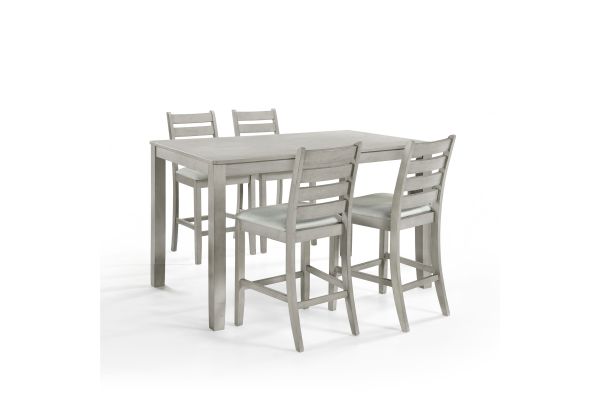 Pascal 5 Piece Counter Dining Table Set with 4 Chairs - Driftwood
