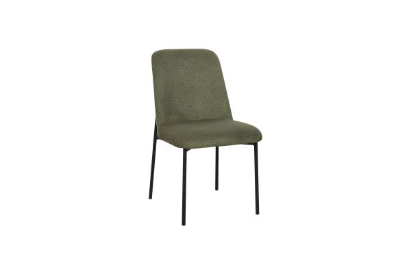 Erik Side Chair with Black Metal Frame (Set of 6) - Green