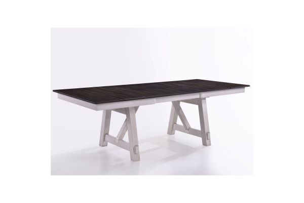 Maisie Dining Table Base - White/Brown