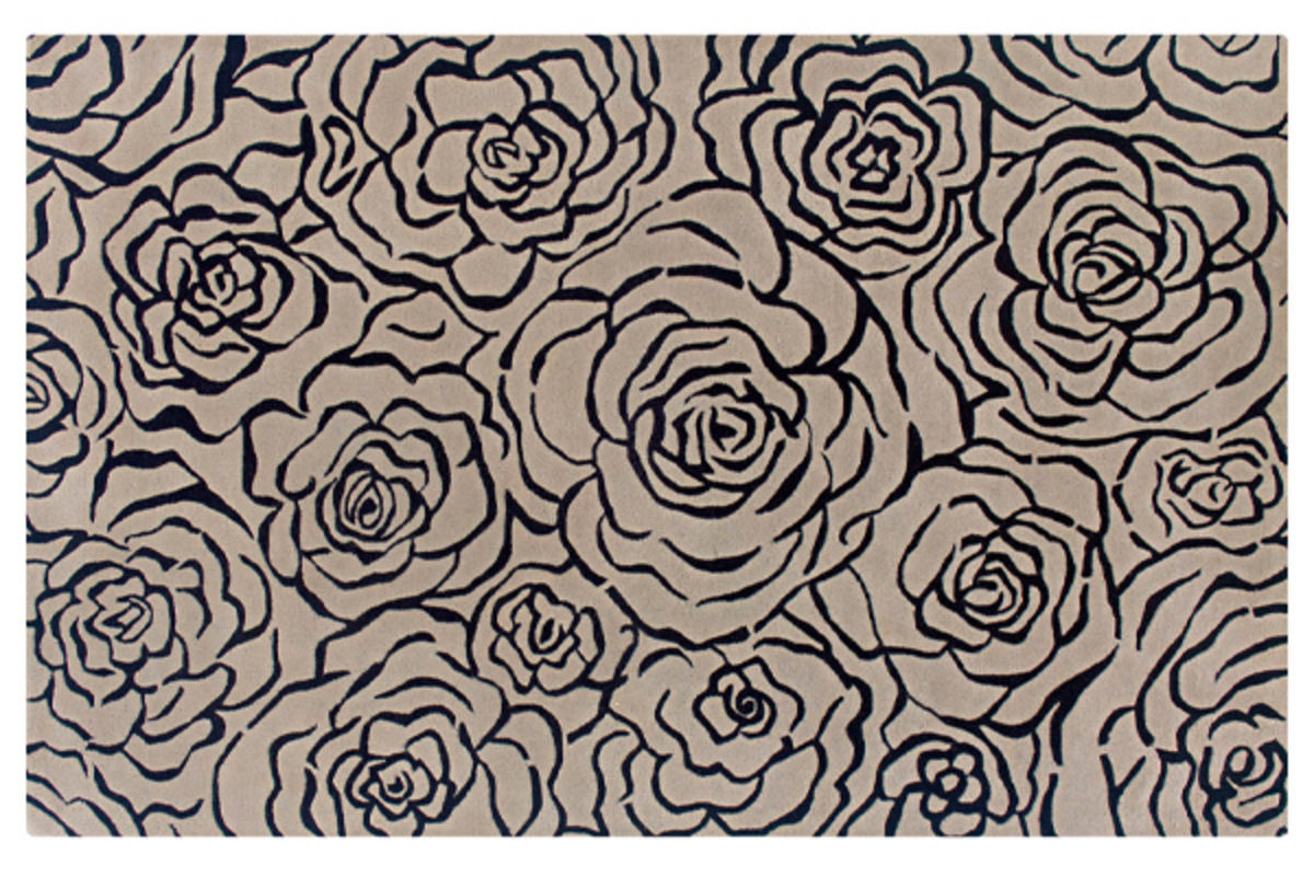 5X8 Floral Rose Rug at Gardner-White