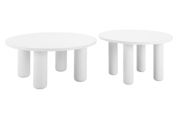 Ola Coffee Table Set (2-Piece) White