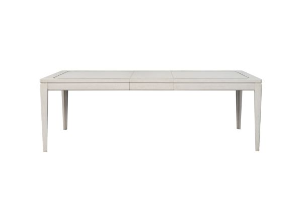 Trilogy Leg Table W/ Metal Inlay - Vanilla