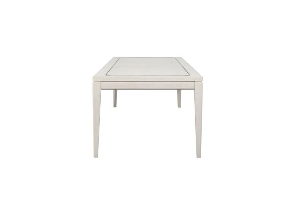 Trilogy Leg Table W/ Metal Inlay - Vanilla