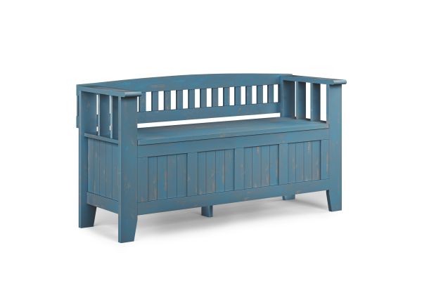 Acadian Entryway Storage Bench - Blue