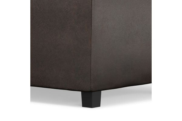 Avalon Storage Ottoman - Dark Brown