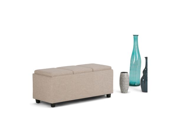 Avalon Storage Ottoman - Natural