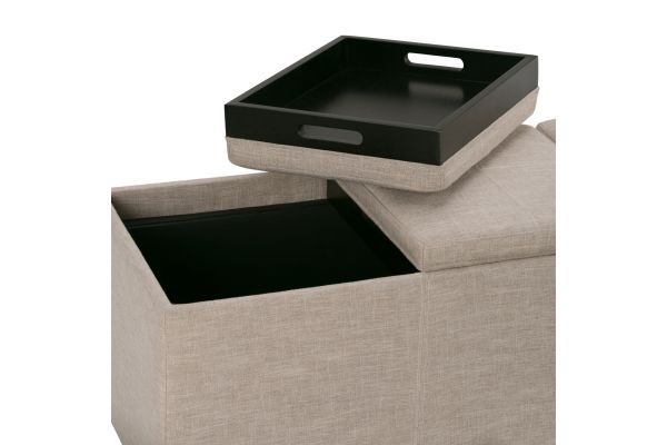 Avalon Storage Ottoman - Natural