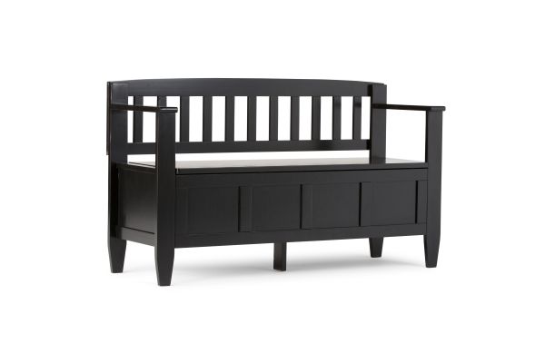 Brooklyn Entryway Storage Bench - Black