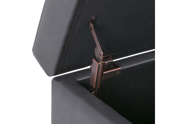 Oregon Storage Ottoman Bench with Tray - Grey