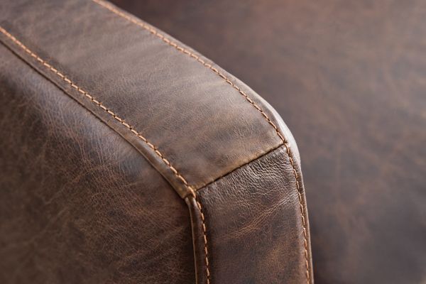 Waco Brown Leather Loveseat