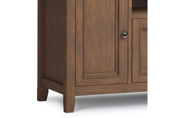 Amherst 72 inch Wide TV Media Stand - Rustic Natural Aged Brown
