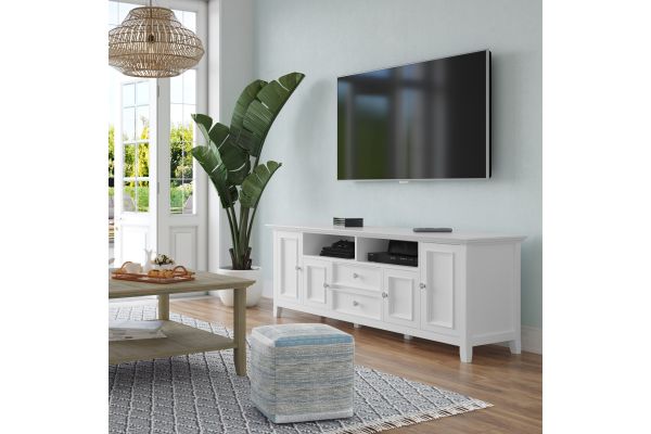 Amherst 72 inch Wide TV Media Stand - White
