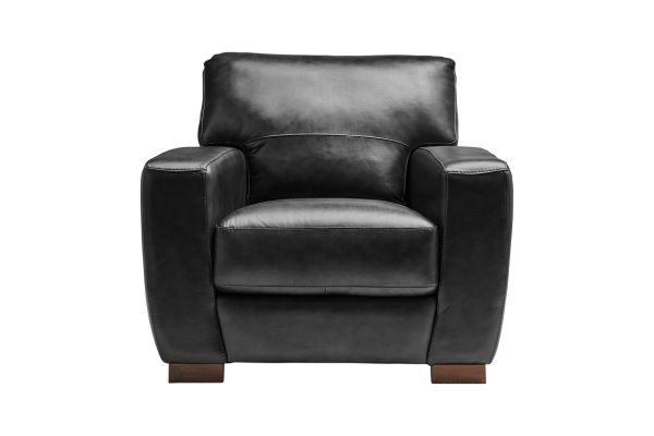 Theo Black Leather Chair