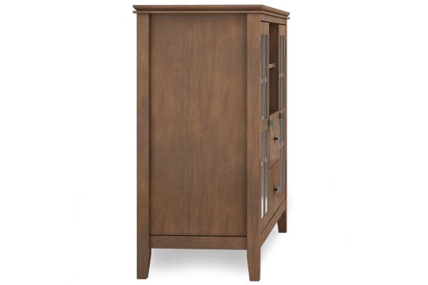 Artisan Tall TV Media Stand - Rustic Natural Aged Brown