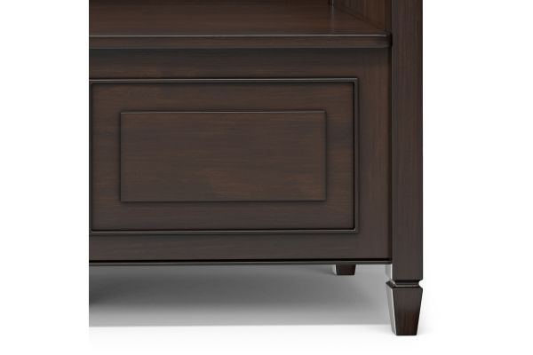Connaught Wide Entryway Storage Bench - Dark Chestnut Brown