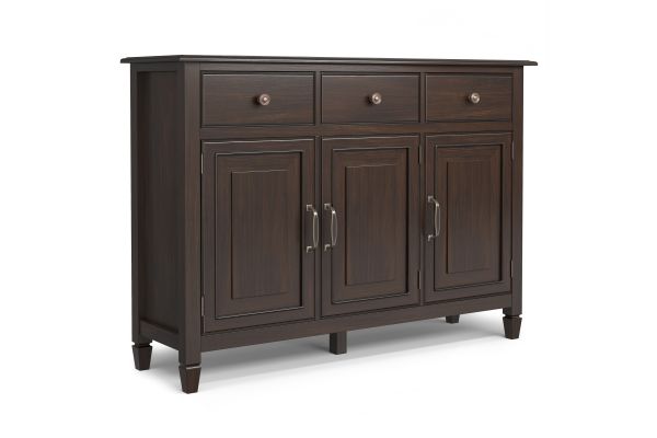 Connaught Wide Entryway Storage Cabinet - Dark Chestnut Brown